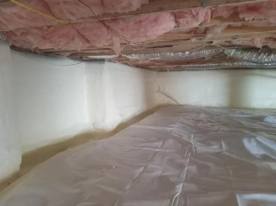 Crawl space encapsulation with closed-cell spray foam for Spray Foam Roofing Repair in Dundalk
